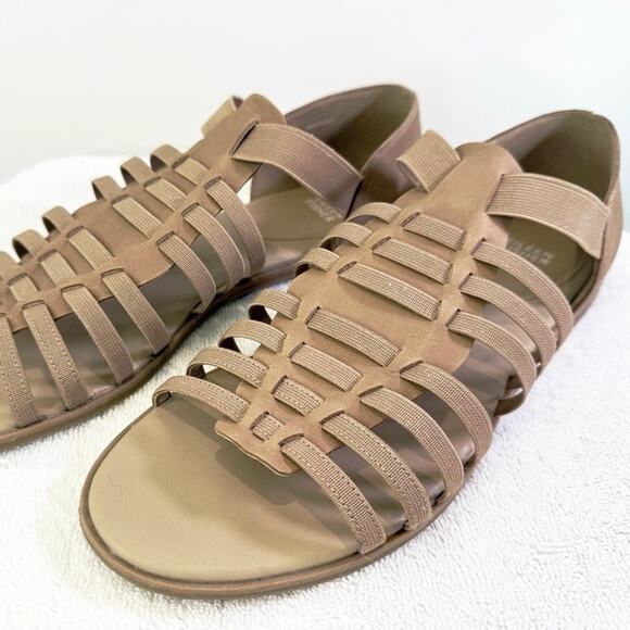 Eileen Fisher Rato Gladiator Sandals Size 10 Tan Comfort Shoes - Picture 1 of 12
